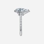 Pre-Owned Tiffany Soleste® Pear-Shaped Halo Engagement Ring with a Diamond Platinum Band - Image 2