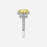 Pre-Owned Tiffany Soleste® Cushion-Cut Halo Engagement Ring with a Diamond Platinum Band - Image 2