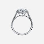 Pre-Owned Tiffany Soleste® Heart-Shaped Halo Engagement Ring with a Diamond Platinum Band