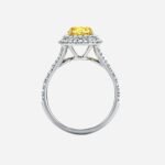 Pre-Owned Tiffany Soleste® Cushion-Cut Yellow Diamond Halo Engagement Ring in Platinum - Image 2