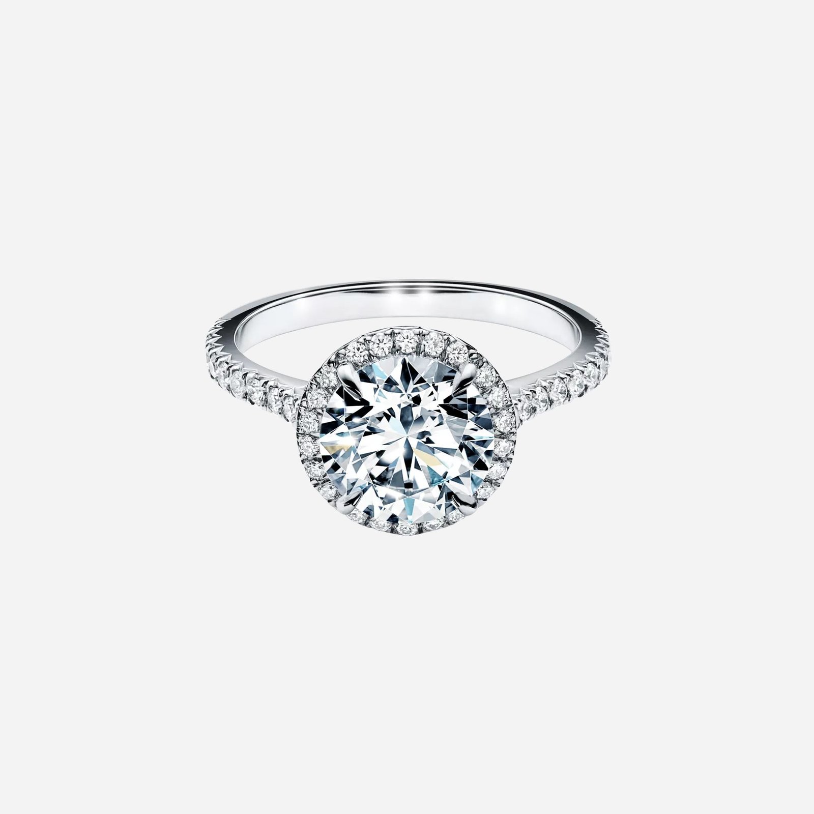 Pre-Owned Tiffany Soleste® Round Brilliant Engagement Ring in Platinum (1) Pre-Owned Tiffany Soleste® Round Brilliant Engagement Ring in Platinum