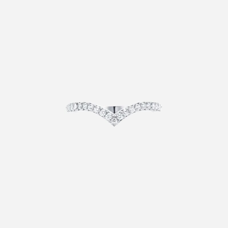 Pre-Owned Tiffany Soleste® V Ring with Diamonds