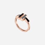 Pre-Owned Tiffany T Black Onyx Wire Ring in 18K Rose Gold - Image 3