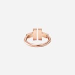 Pre-Owned Tiffany T Black Onyx Wire Ring in 18K Rose Gold - Image 2