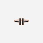 Pre-Owned Tiffany T Black Onyx Wire Ring in 18K Rose Gold