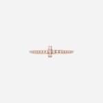 Pre-Owned Tiffany T Diamond Wire Band Ring in 18K Rose Gold with Round Brilliant Diamonds