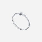 Pre-Owned Tiffany T Diamond Wire Band Ring in 18K White Gold with Round Brilliant Diamonds