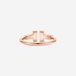 Pre-Owned Tiffany T Diamond Wire Ring in 18K Rose Gold with Round Brilliant Diamonds - Image 3
