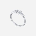 Pre-Owned Tiffany T Diamond Wire Ring in 18K White Gold with Round Brilliant Diamonds