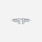 Pre-Owned Tiffany T Diamond Wire Ring in 18K White Gold with Round Brilliant Diamonds - Image 2