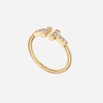 Pre-Owned Tiffany T Diamond Wire Ring in 18K Yellow Gold with Round Brilliant Diamonds - Image 2