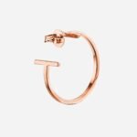 Pre-Owned Tiffany T Hoop Earrings in 18K Rose Gold - Image 2
