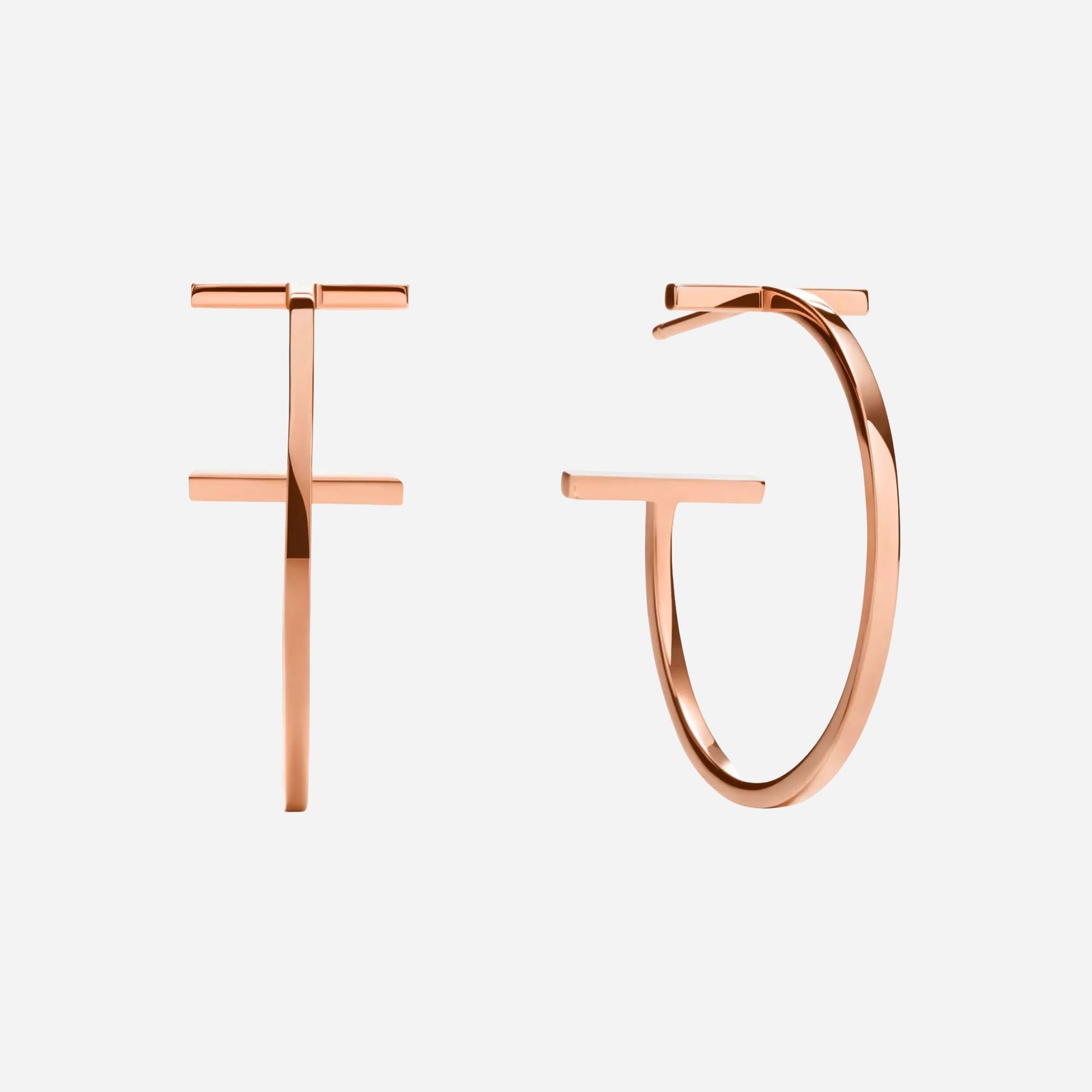 Pre-Owned Tiffany T Hoop Earrings in 18K Rose Gold Pre-Owned Tiffany T Hoop Earrings in 18K Rose Gold