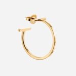 Pre-Owned Tiffany T Hoop Earrings in 18K Yellow Gold - Image 3