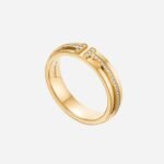 Pre-Owned Tiffany T Narrow Diamond Ring in 18K Yellow Gold with Round Brilliant Diamonds