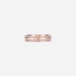 Pre-Owned Tiffany T Narrow Pavé Diamond Ring in 18K Rose Gold - Image 2