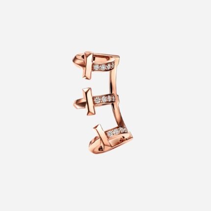 Pre-Owned Tiffany T T1 Ear Cuff in 18K Rose Gold with Diamonds