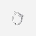 Pre-Owned Tiffany T T1 Earrings in 18K White Gold with Baguette and Pavé Diamonds - Image 3