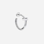 Pre-Owned Tiffany T T1 Earrings in 18K White Gold with Baguette and Pavé Diamonds - Image 2