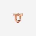 Pre-Owned Tiffany T T1 Half Pavé Diamond Huggie Earrings in 18K Rose Gold - Image 2