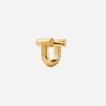 Pre-Owned Tiffany T T1 Half Pavé Diamond Huggie Earrings in 18K Yellow Gold - Image 2