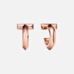 Pre-Owned Tiffany T T1 Hoop Earrings in 18K Rose Gold
