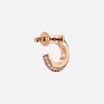 Pre-Owned Tiffany T T1 Hoop Earrings in 18K Rose Gold with Diamonds - Image 2