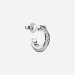 Pre-Owned Tiffany T T1 Hoop Earrings in 18K White Gold with Diamonds - Image 3