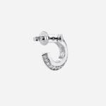 Pre-Owned Tiffany T T1 Hoop Earrings in 18K White Gold with Diamonds - Image 2