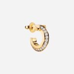 Pre-Owned Tiffany T T1 Hoop Earrings in 18K Yellow Gold with Diamonds - Image 2