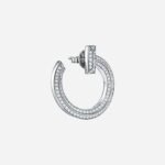 Pre-Owned Tiffany T T1 Open Hoop Earrings in 18K White Gold with Diamonds - Image 3