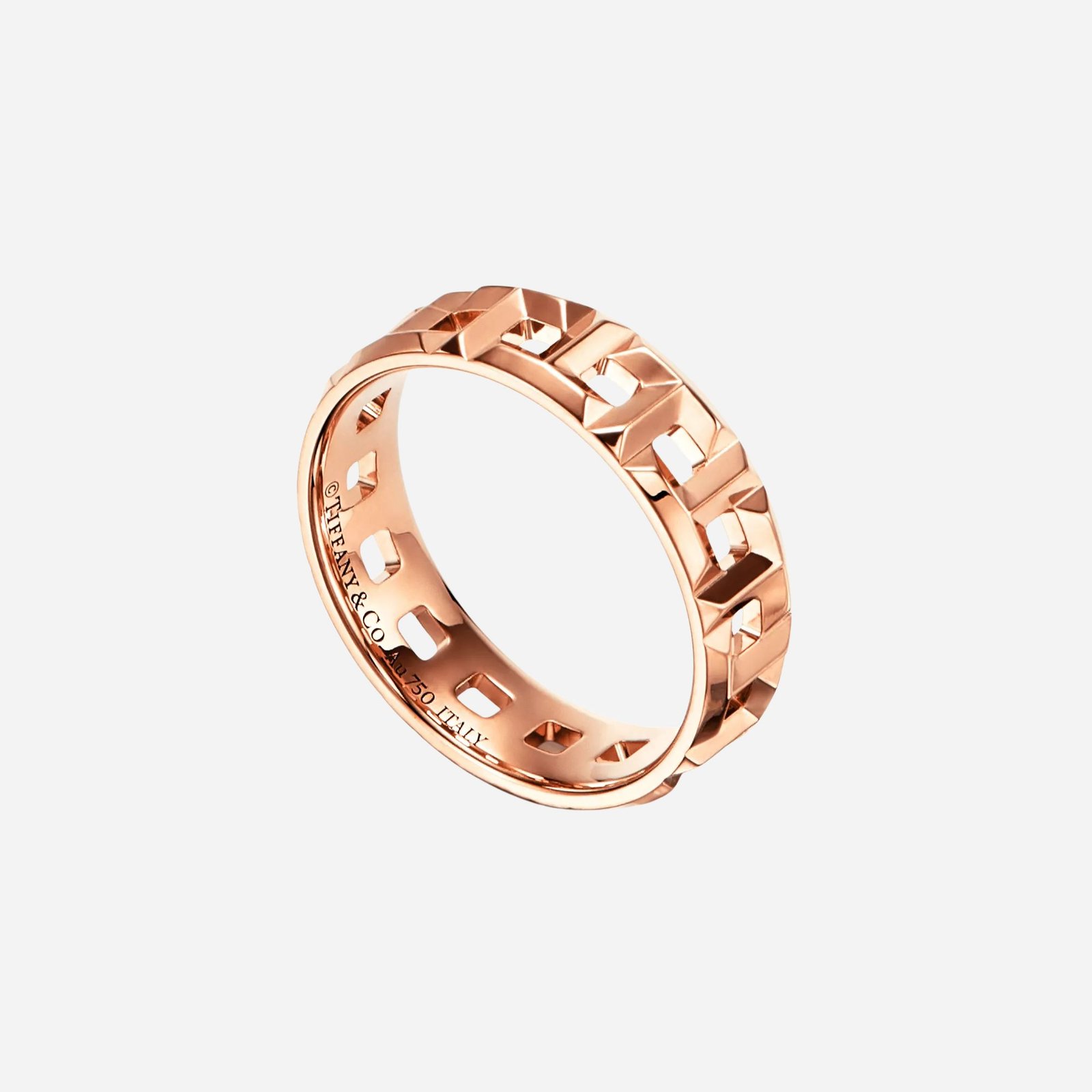 Pre-Owned Tiffany T True Wide Ring in 18K Rose Gold (1) Pre-Owned Tiffany T True Wide Ring in 18K Rose Gold