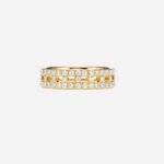 Pre-Owned Tiffany T True Wide Ring in 18K Gold with Pavé Diamonds