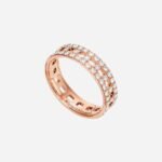 Pre-Owned Tiffany T True Wide Ring in 18K Rose Gold with Pavé Diamonds