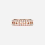 Pre-Owned Tiffany T True Wide Ring in 18K Rose Gold with Pavé Diamonds - Image 2