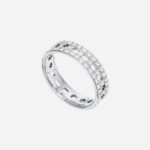Pre-Owned Tiffany T True Wide Ring in 18K White Gold with Pavé Diamonds