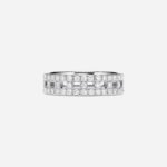 Pre-Owned Tiffany T True Wide Ring in 18K White Gold with Pavé Diamonds - Image 2
