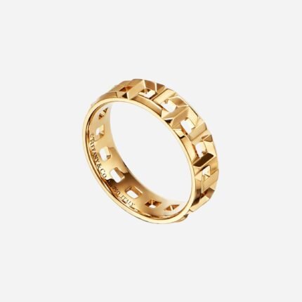 Pre-Owned Tiffany T True Wide Ring in 18K Yellow Gold