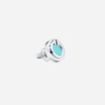 Pre-Owned Tiffany T Turquoise Circle Earrings in 18K White Gold - Image 2