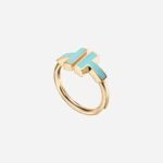 Pre-Owned Tiffany T Turquoise Wire Ring in 18K Yellow Gold - Image 3
