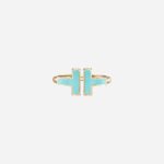 Pre-Owned Tiffany T Turquoise Wire Ring in 18K Yellow Gold
