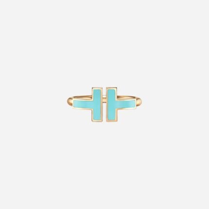 Pre-Owned Tiffany T Turquoise Wire Ring in 18K Yellow Gold