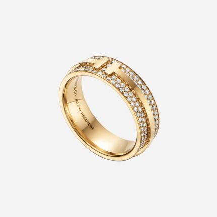 Pre-Owned Tiffany T Wide Pavé Diamond Ring in 18K Gold