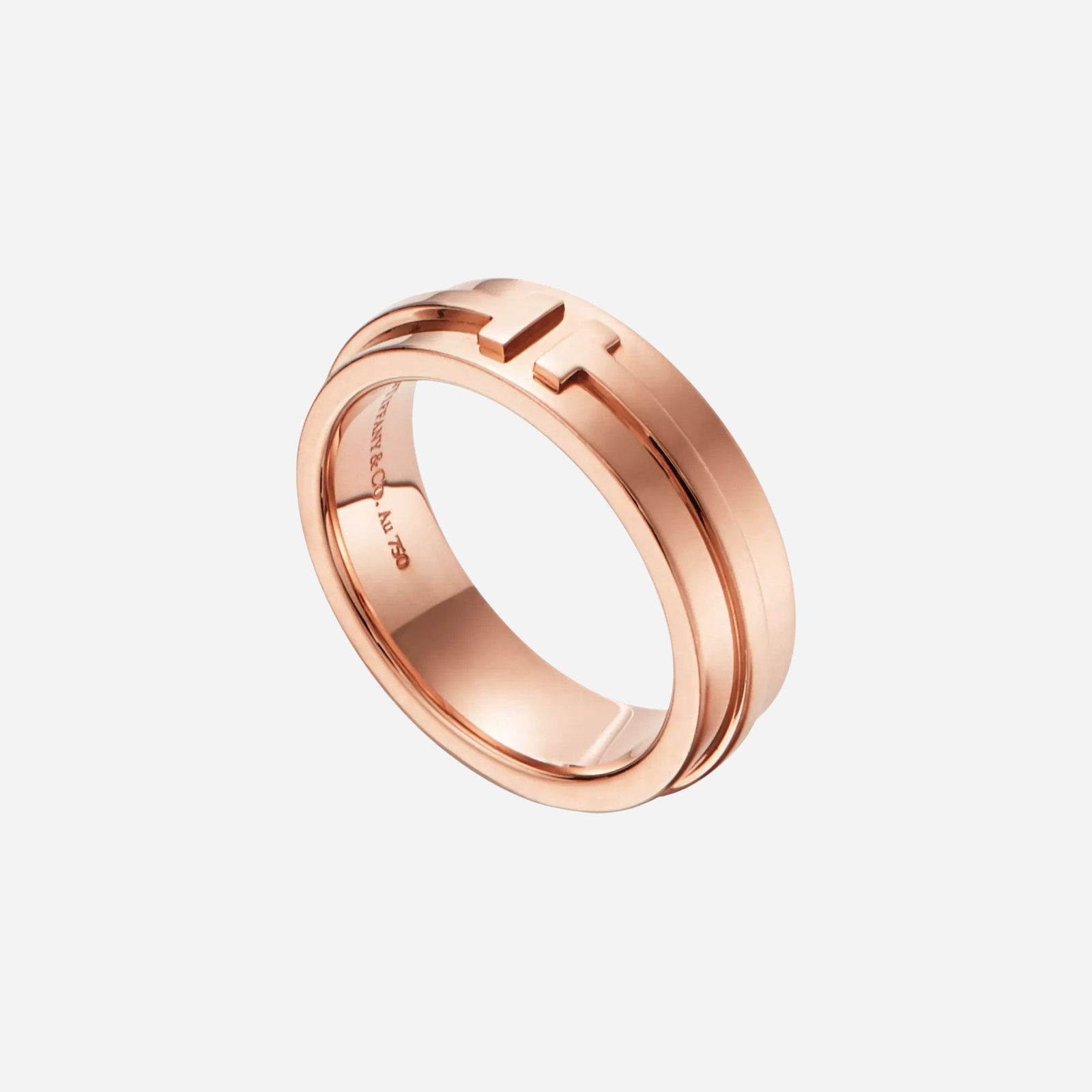 Pre-Owned Tiffany T Wide Ring in 18K Rose Gold (1) Pre-Owned Tiffany T Wide Ring in 18K Rose Gold