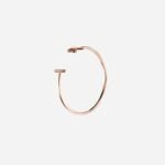 Pre-Owned Tiffany T Wire Hoop Earrings in 18K Rose Gold - Image 2