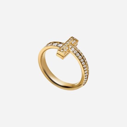 Pre-Owned Tiffany T1 Narrow Ring in 18K Yellow Gold with Diamonds