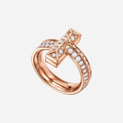Pre-Owned Tiffany T1 Ring in 18K Rose Gold with Diamonds