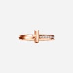 Pre-Owned Tiffany T1 Ring in 18K Rose Gold with Round Brilliant Diamonds - Image 4