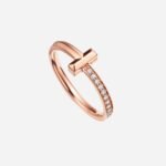 Pre-Owned Tiffany T1 Ring in 18K Rose Gold with Round Brilliant Diamonds - Image 2