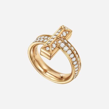 Pre-Owned Tiffany T1 Ring in 18K Yellow Gold with Diamonds